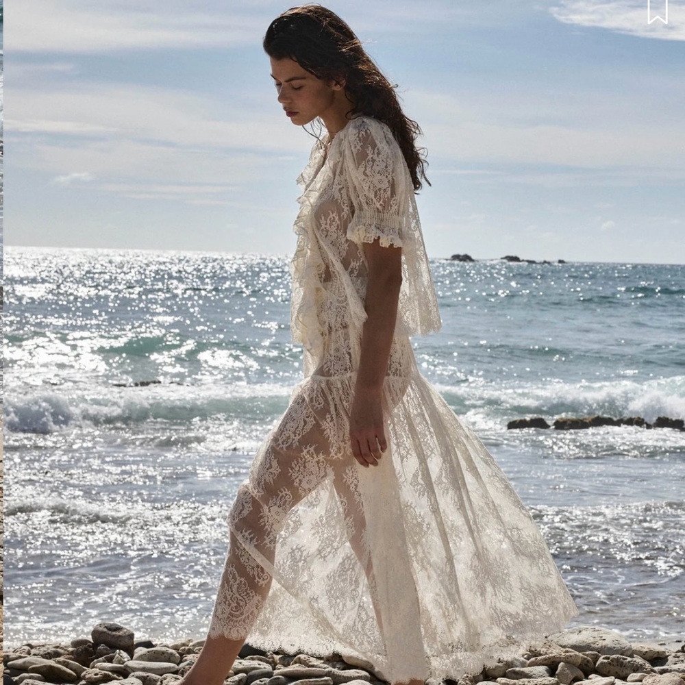 Brand New Doen SEBASTIANE SKIRT IN SEA SALT sz XXS
